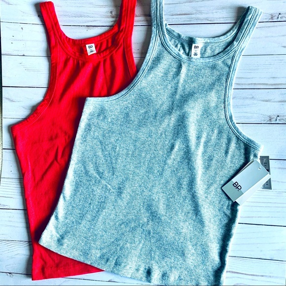BP Cropped Ribbed Tank Tops (2) - Picture 1 of 7